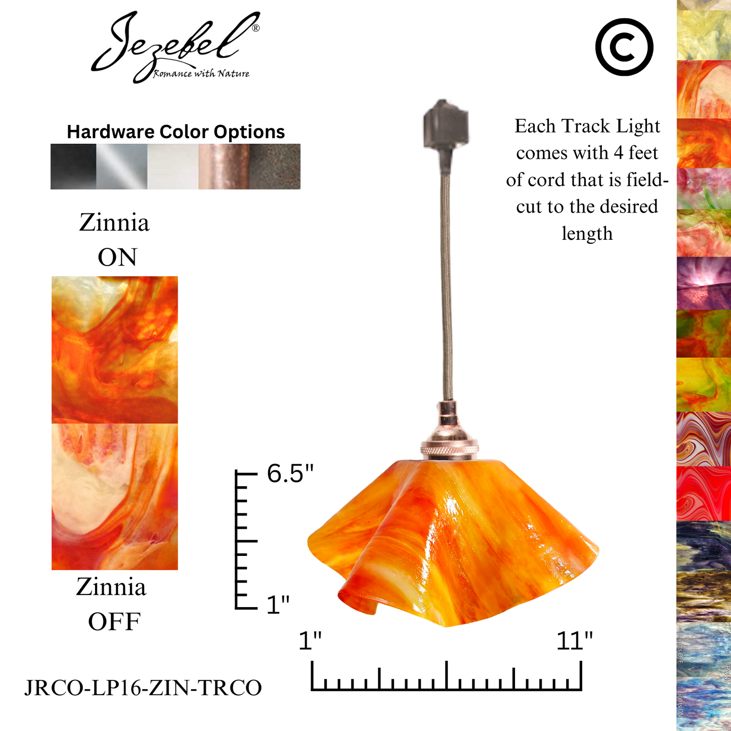 Jezebel Signature® Track Lighting Lily Pendant, Large