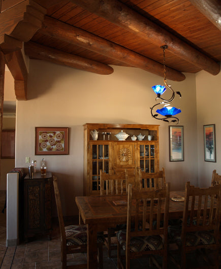 Two Blossom Swag Chandelier