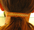 Native American Sunrays & Steps Silver & Copper Hair Clip