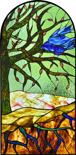 Yggdrasil Tree with Blue Bird
