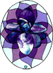 Purple Rose Stained Glass by Jezebel