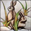Bunnies Stained Glass by Jezebel