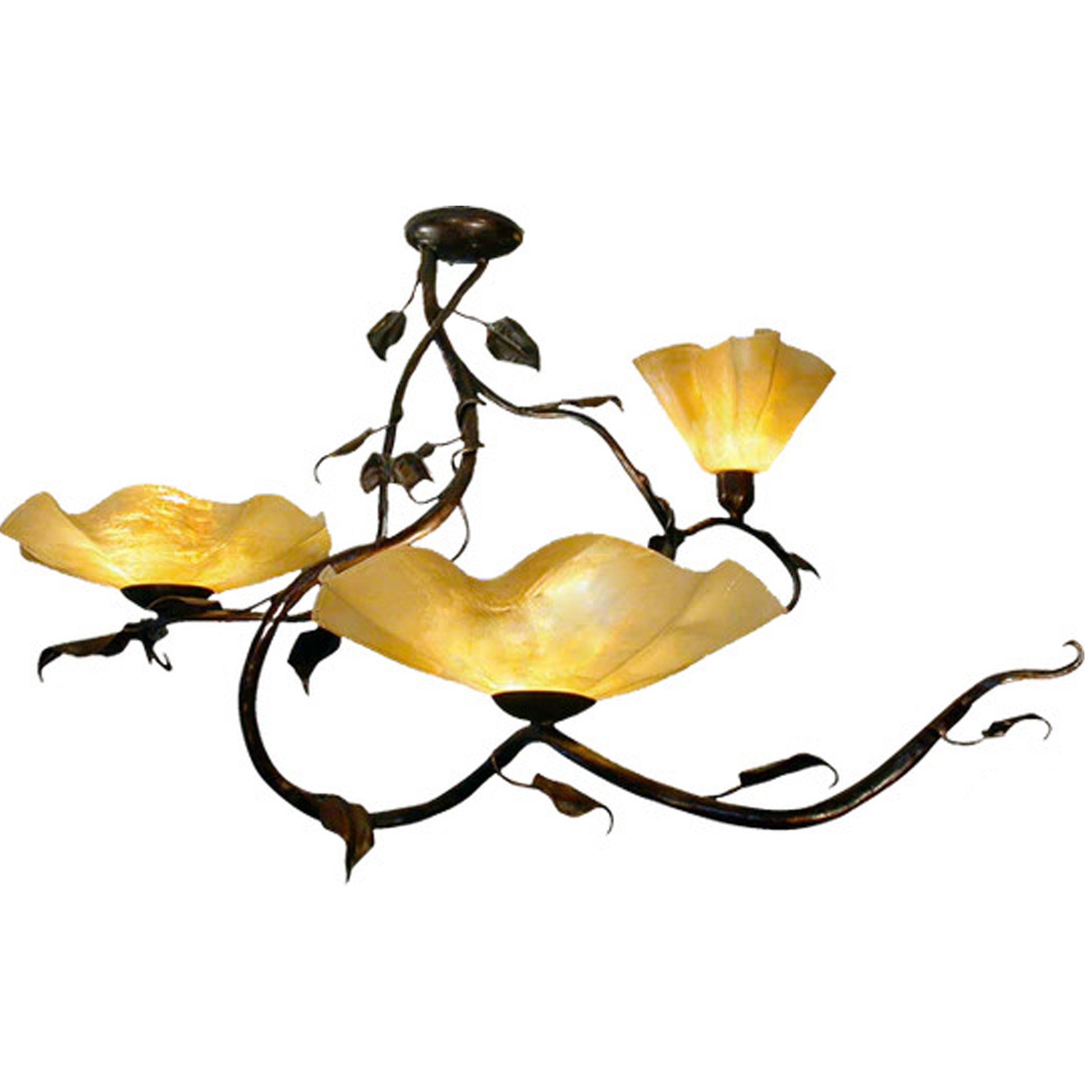 Magnolia Three Blossom Chandelier