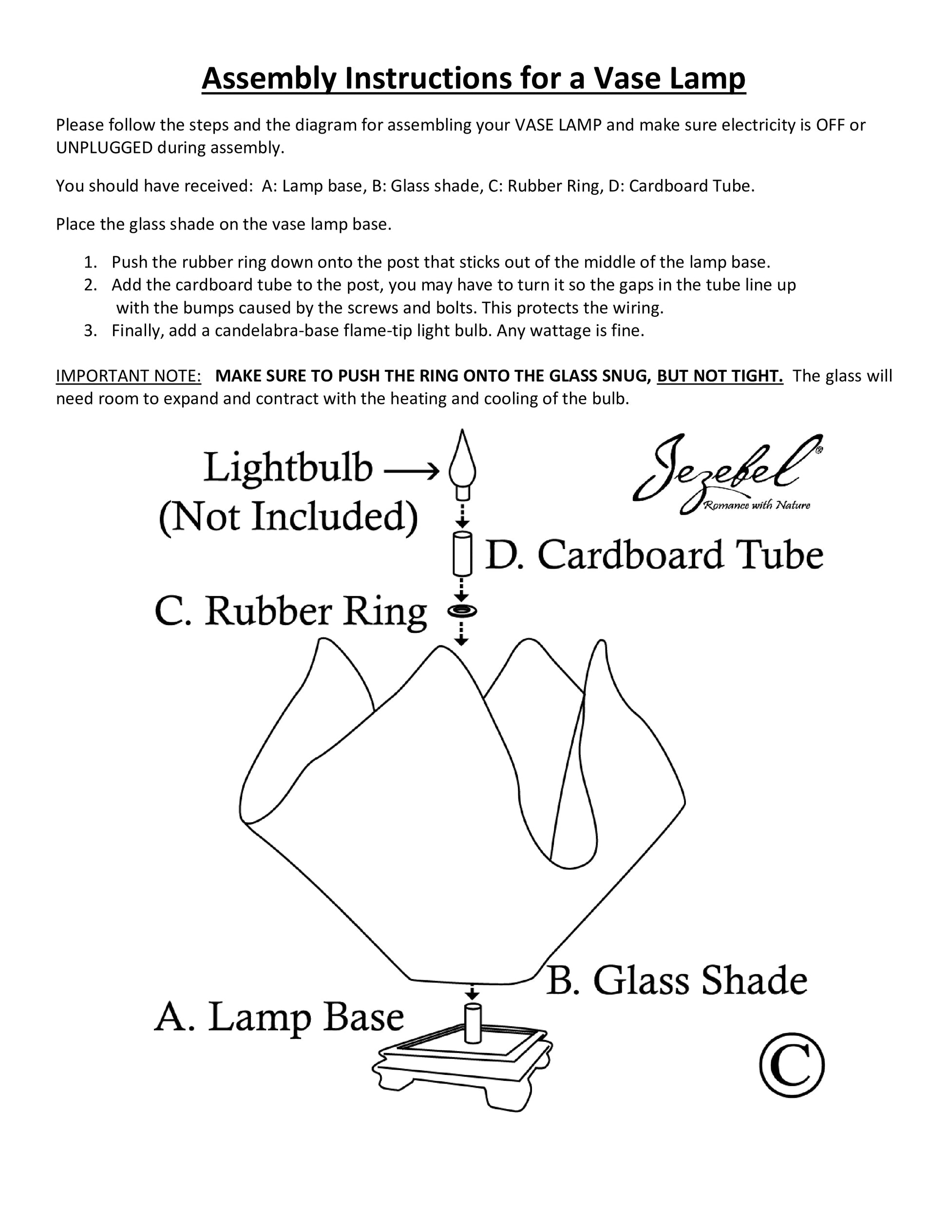 Jezebel® Large Flame Vase Lamp