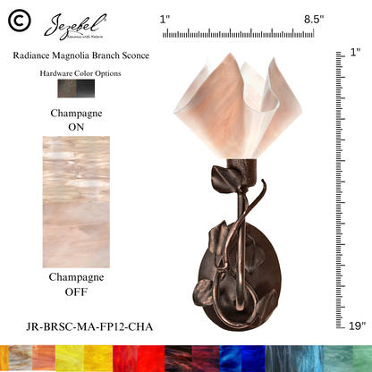 Jezebel® Magnolia Sconce, Flame Style
