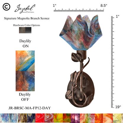 Jezebel® Magnolia Sconce, Flame Style
