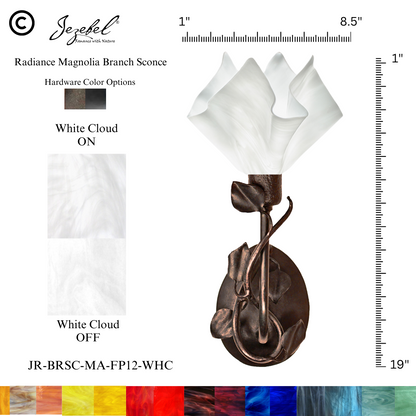 Jezebel® Magnolia Sconce, Flame Style