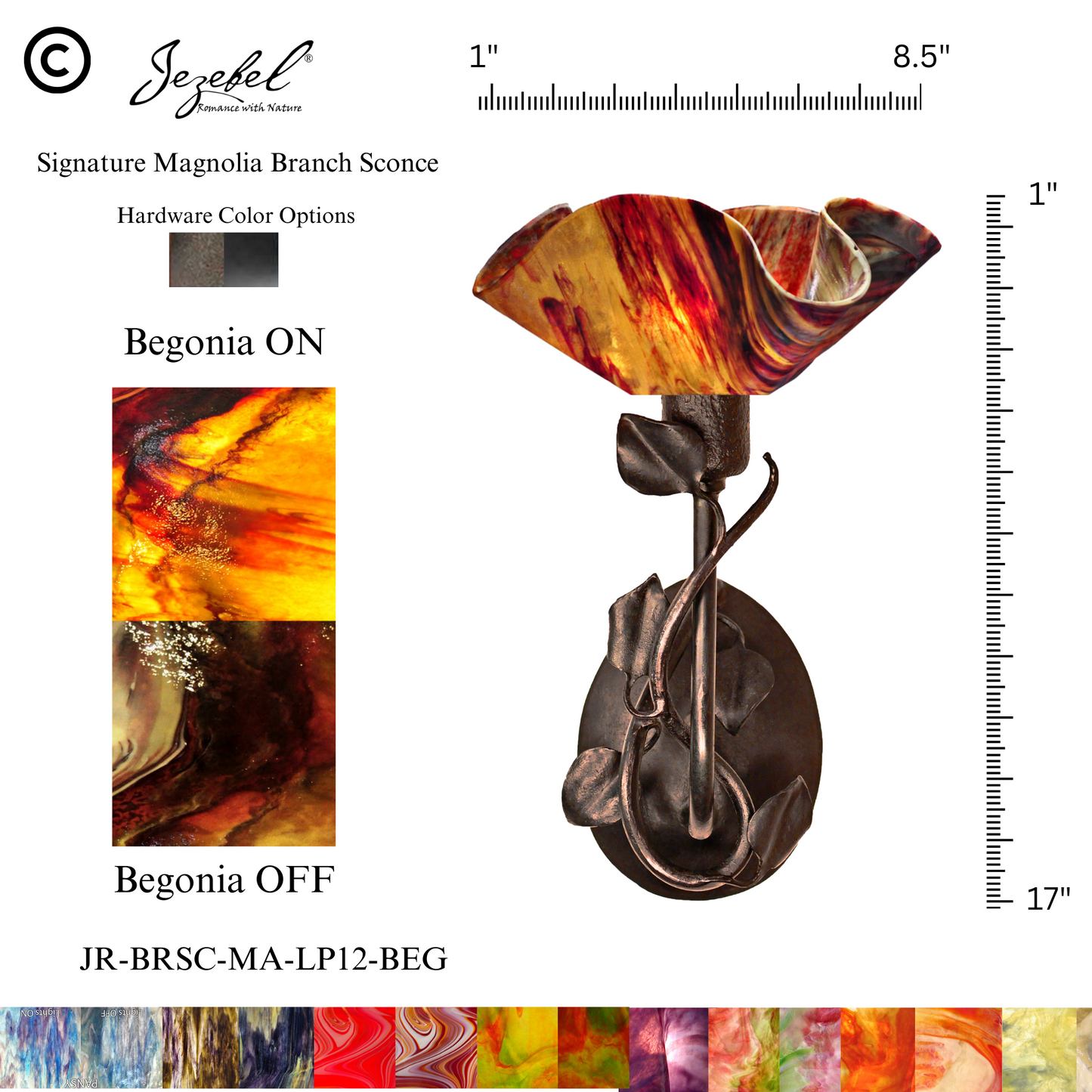 Jezebel® Magnolia Sconce, Lily Style