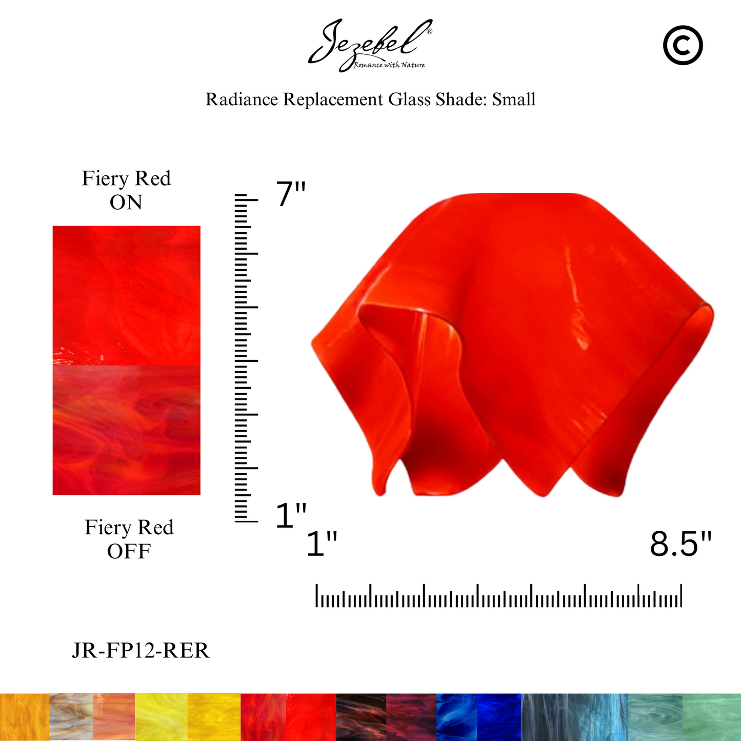 Jezebel Flame Replacement Glass, Small