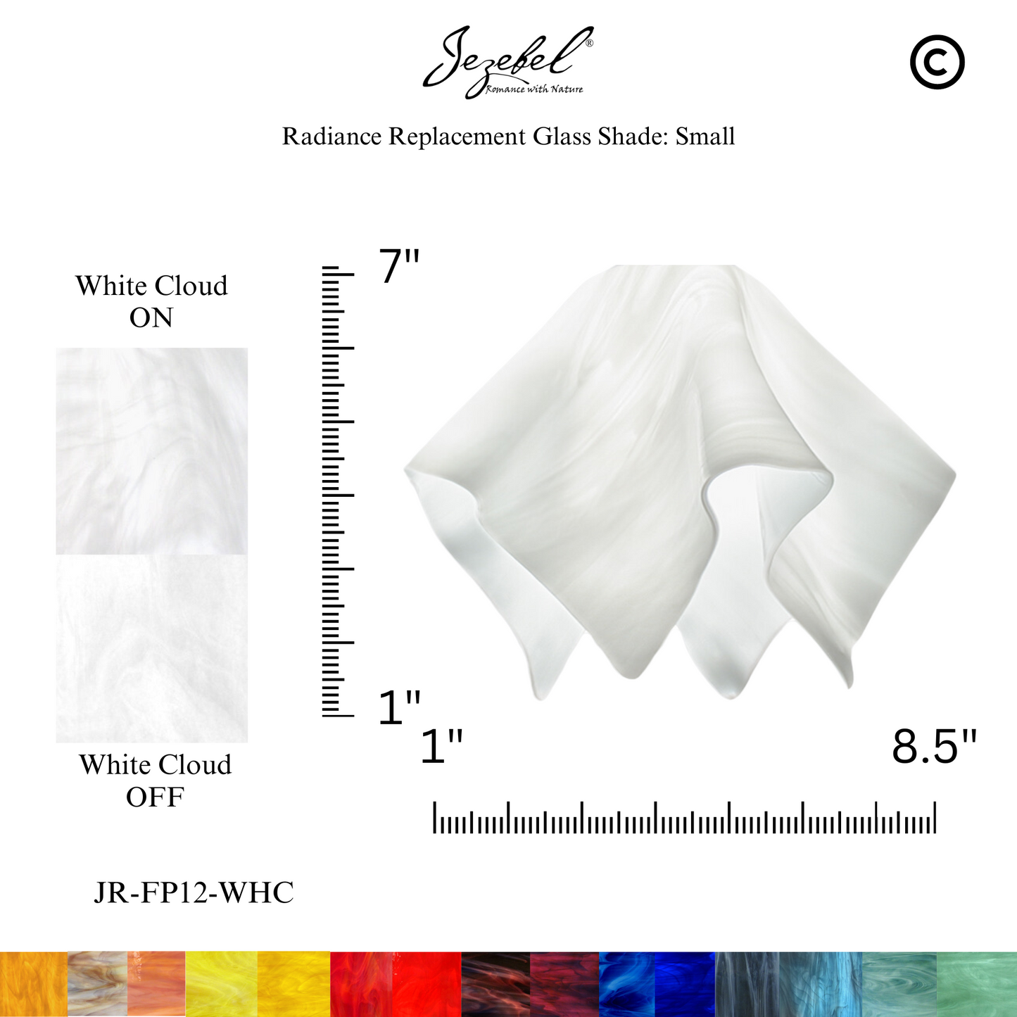 Jezebel Flame Replacement Glass, Small