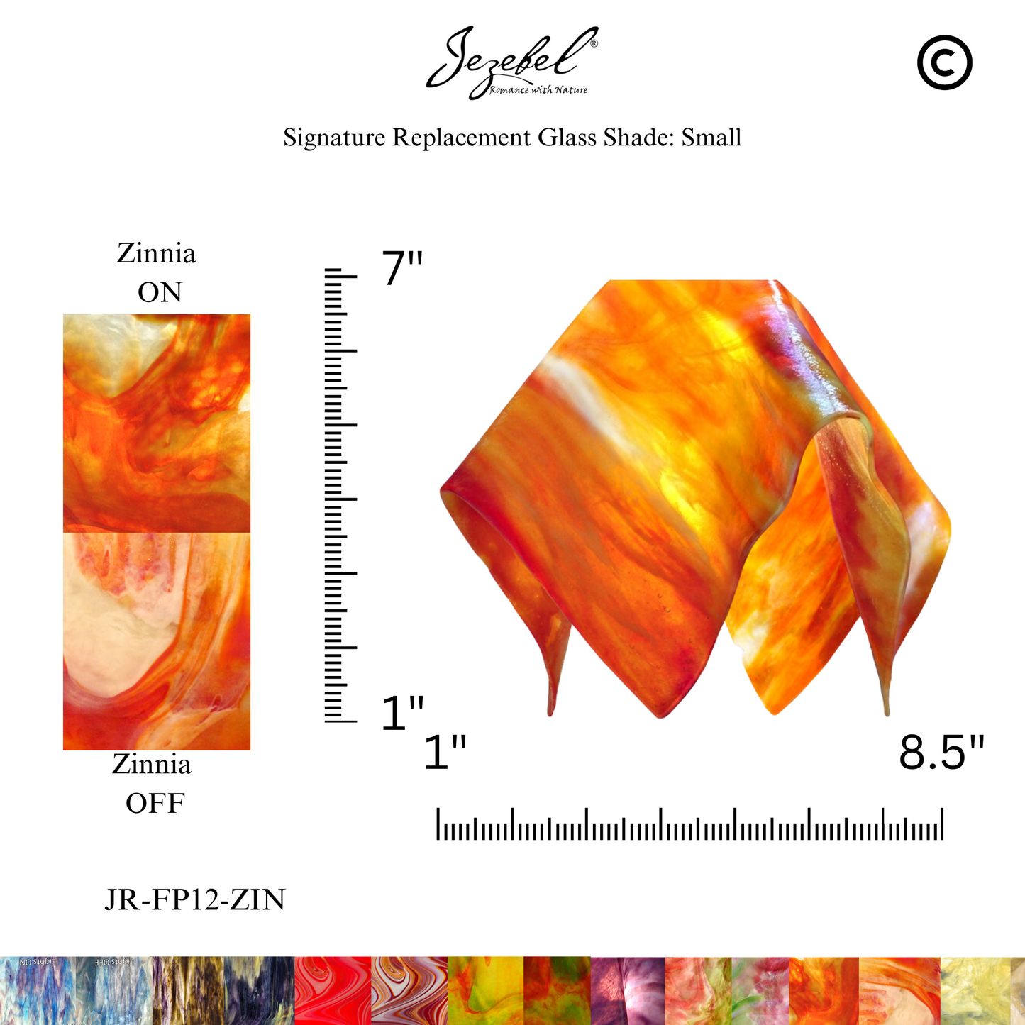Jezebel Flame Replacement Glass, Small