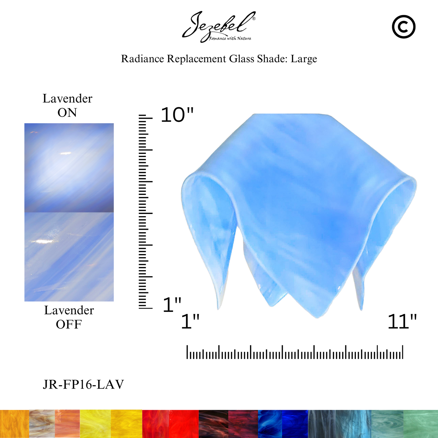 Jezebel Flame Replacement Glass, Large