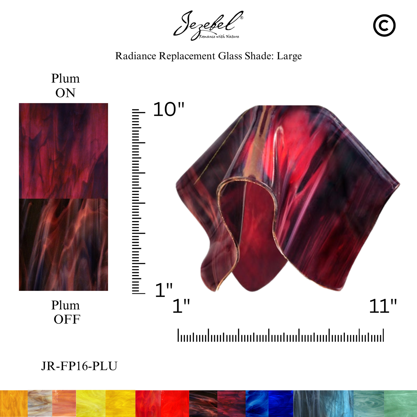 Jezebel Flame Replacement Glass, Large