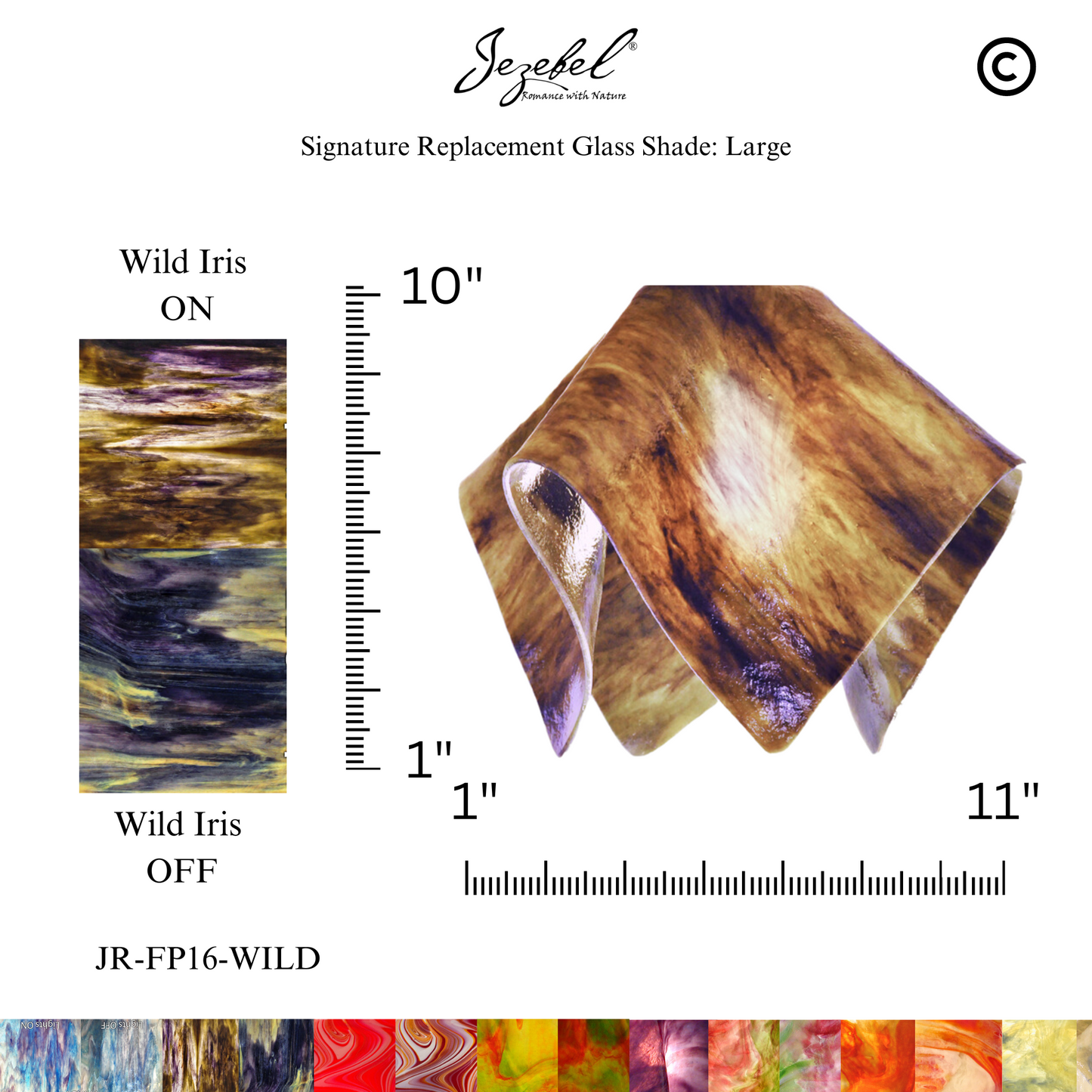 Jezebel Flame Replacement Glass, Large