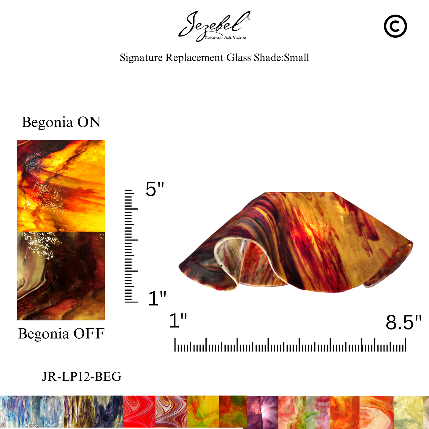 Jezebel Lily Replacement Glass, Small