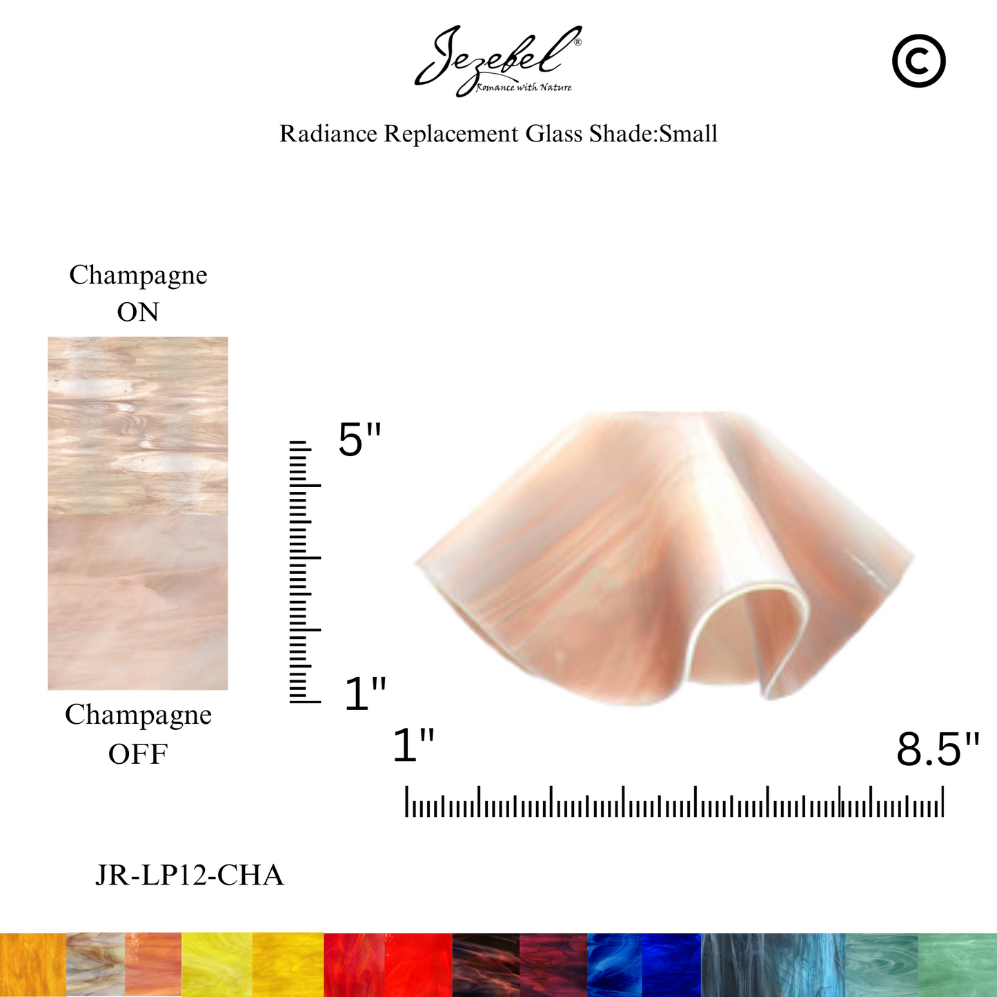 Jezebel Lily Replacement Glass, Small