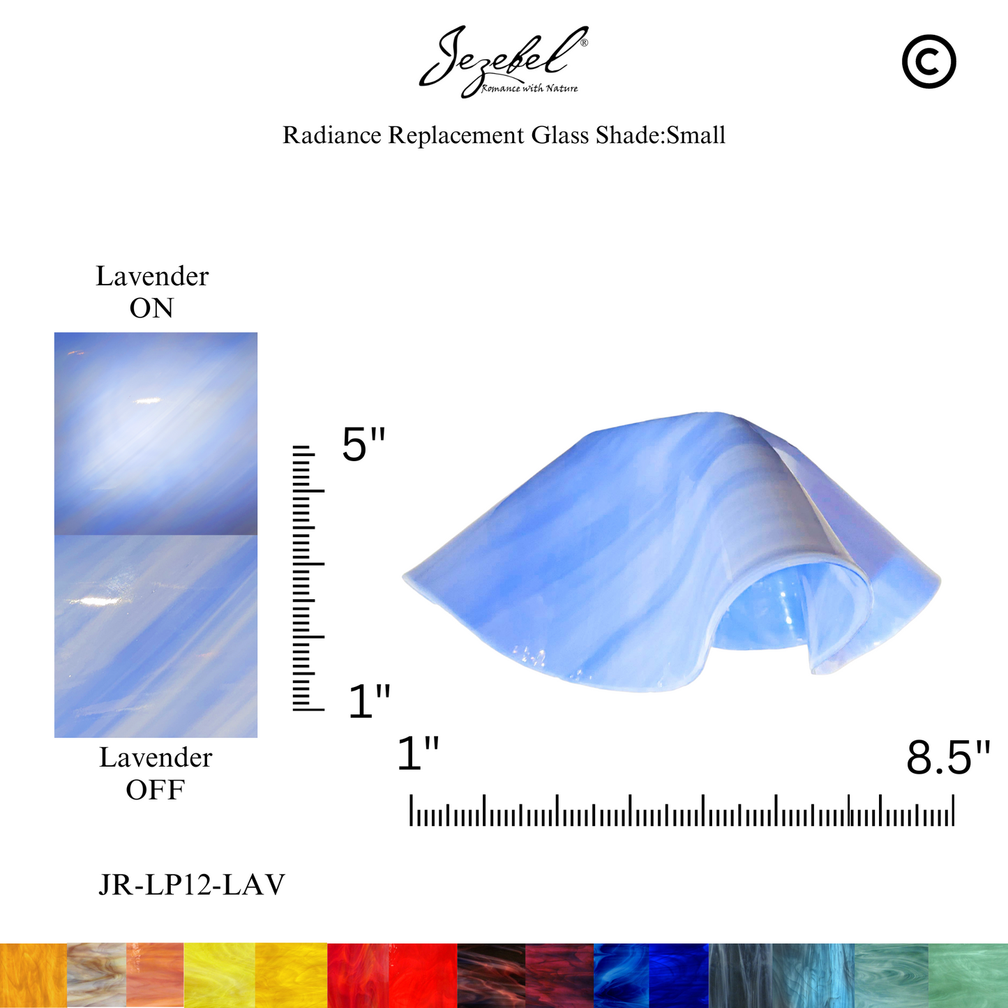 Jezebel Lily Replacement Glass, Small
