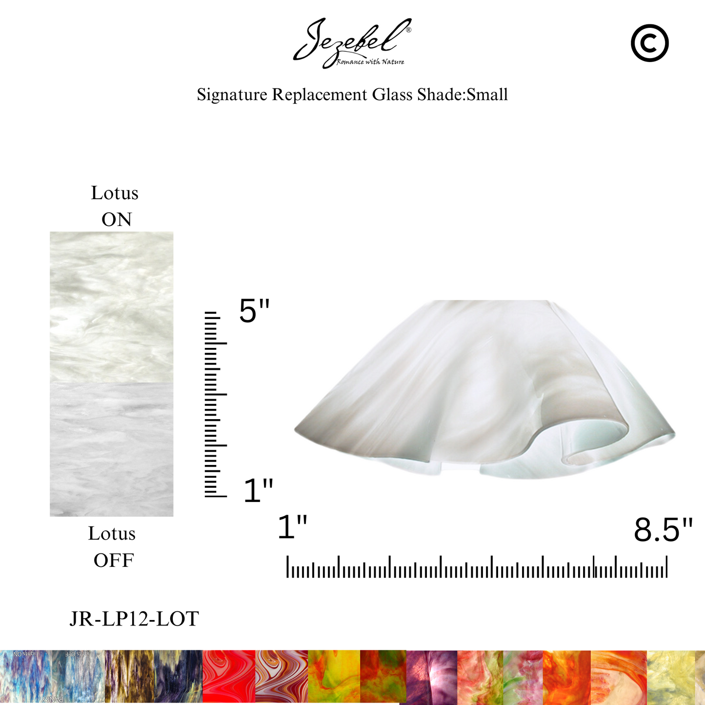 Jezebel Lily Replacement Glass, Small