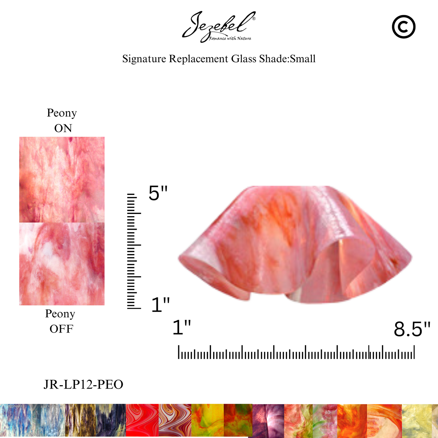 Jezebel Lily Replacement Glass, Small