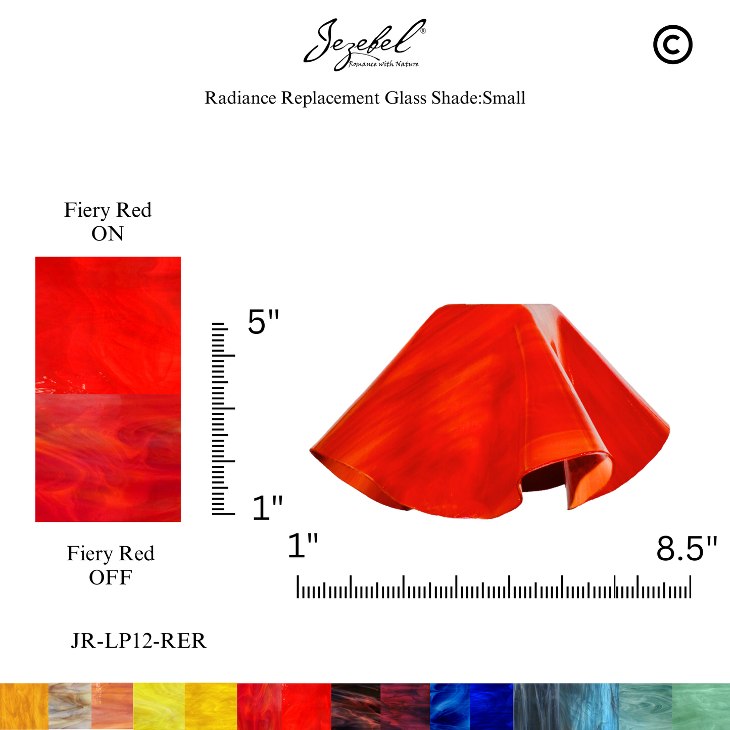 Jezebel Lily Replacement Glass, Small