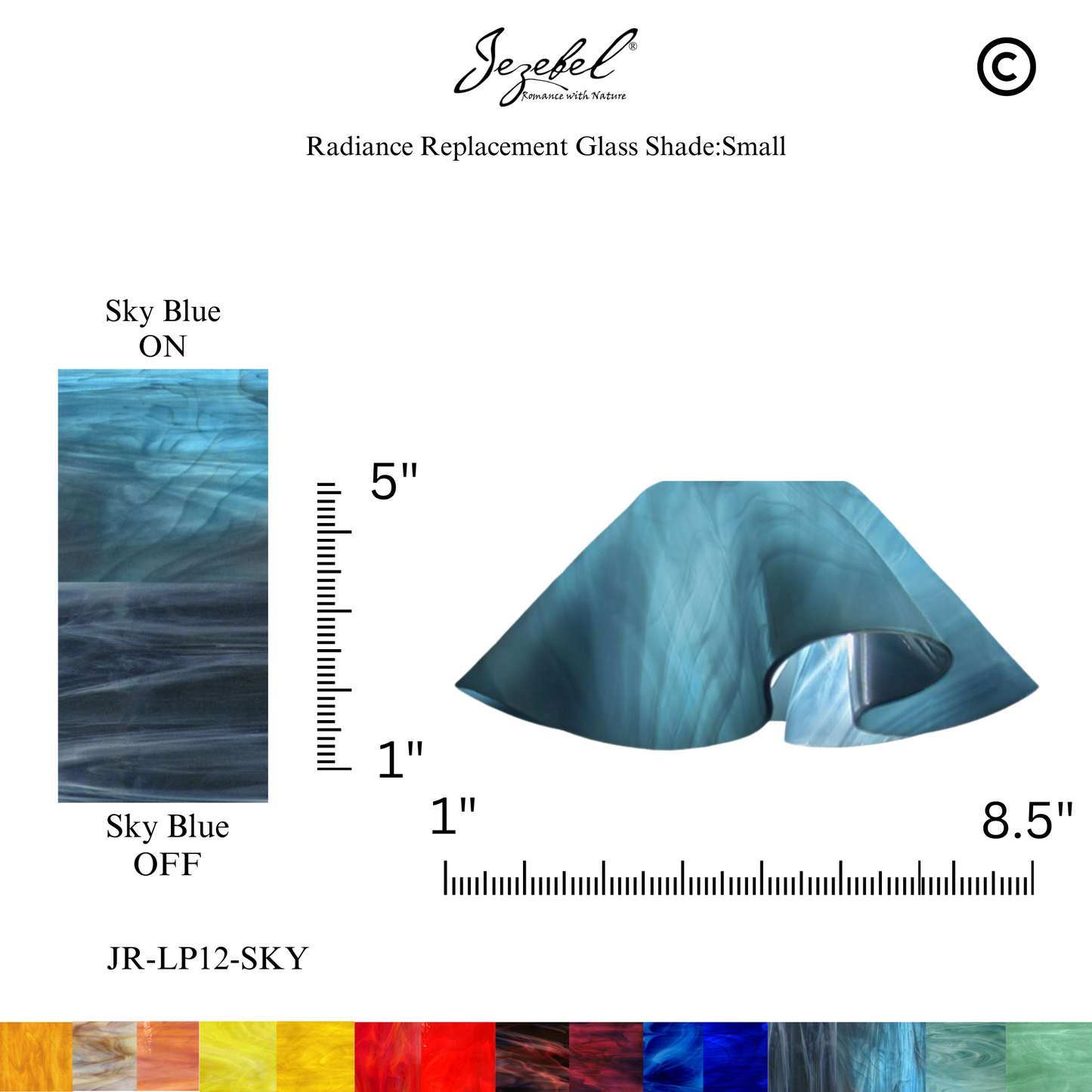 Jezebel Lily Replacement Glass, Small