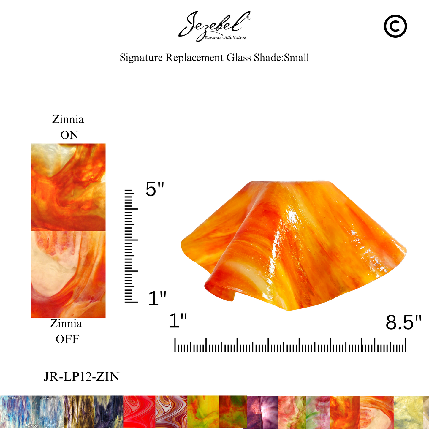 Jezebel Lily Replacement Glass, Small