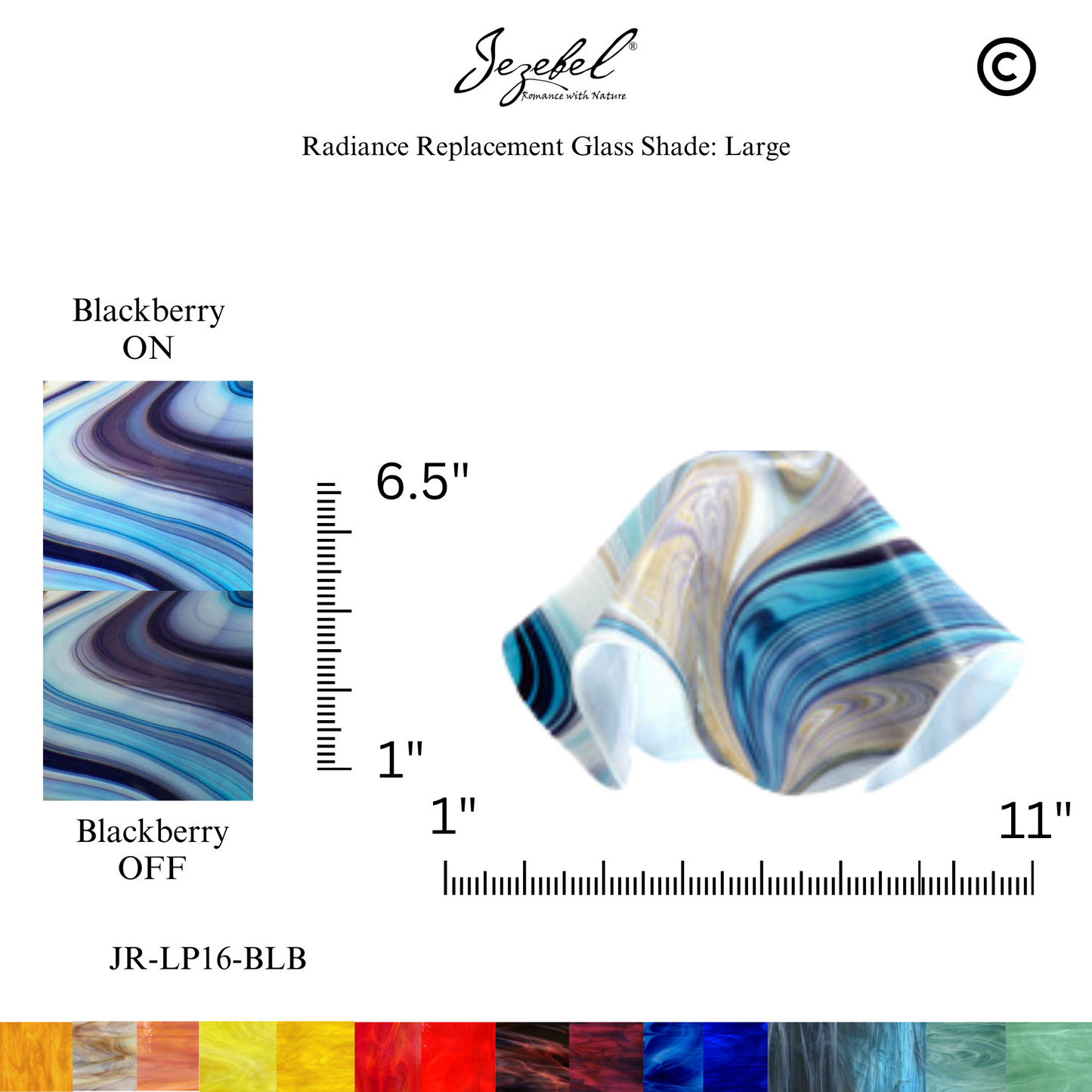 Jezebel Lily Replacement Glass, Large