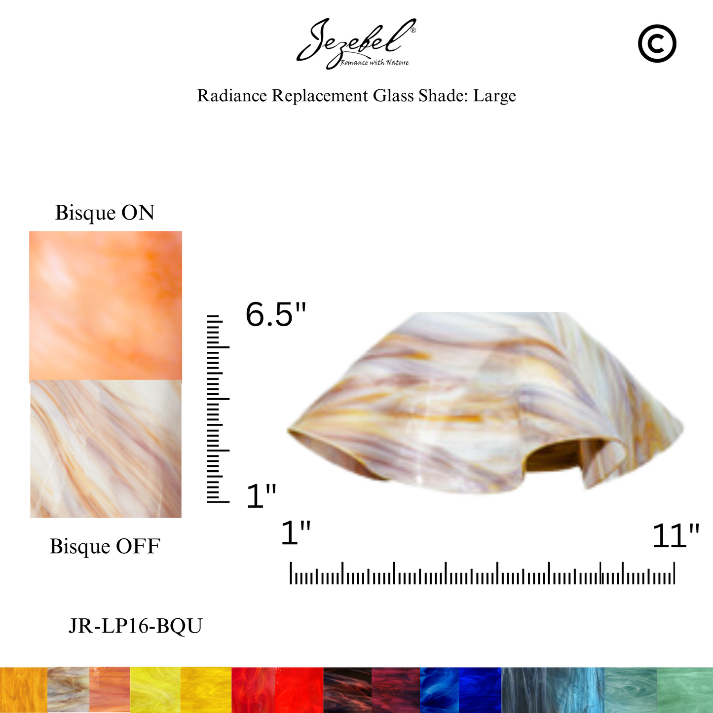 Jezebel Lily Replacement Glass, Large