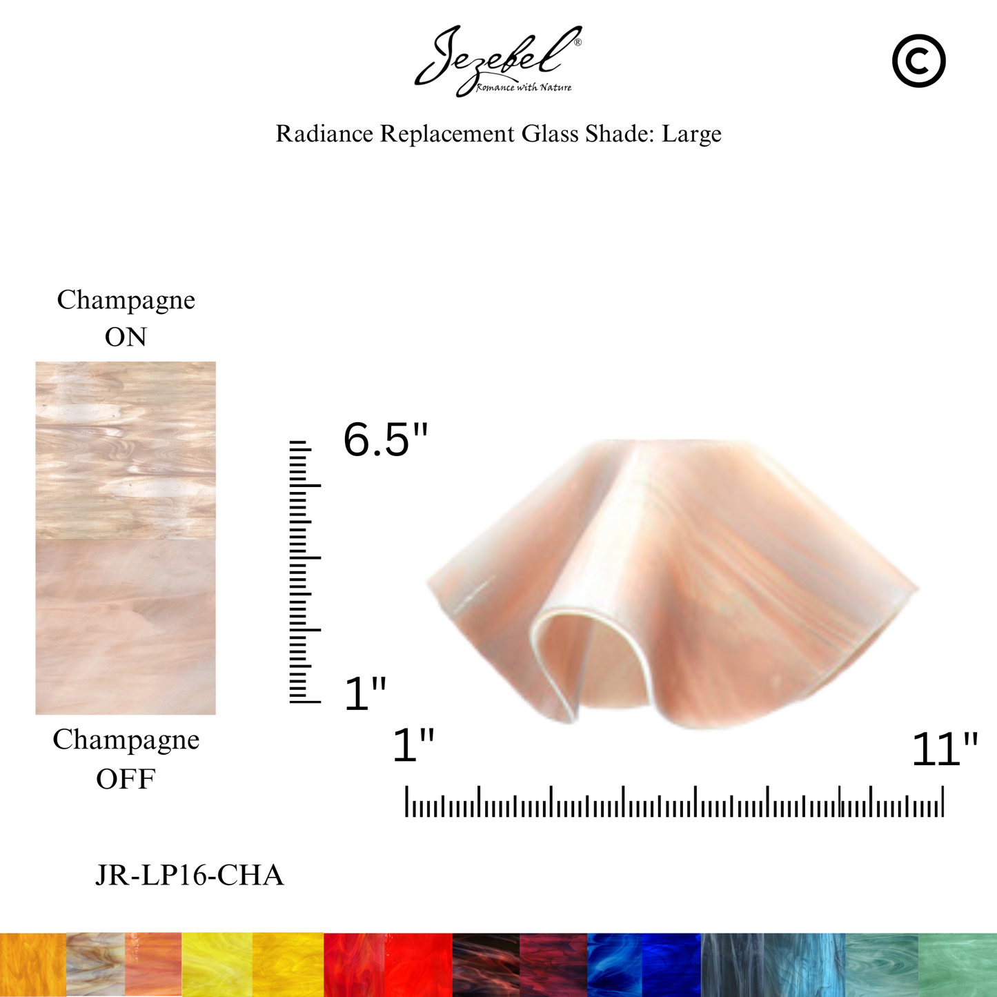 Jezebel Lily Replacement Glass, Large