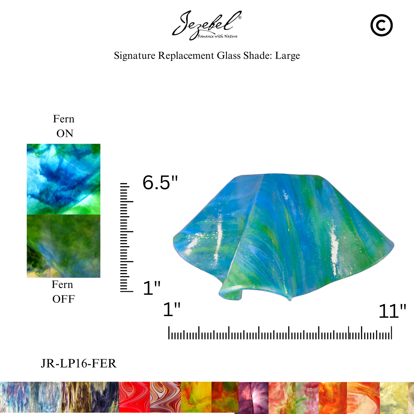 Jezebel Lily Replacement Glass, Large