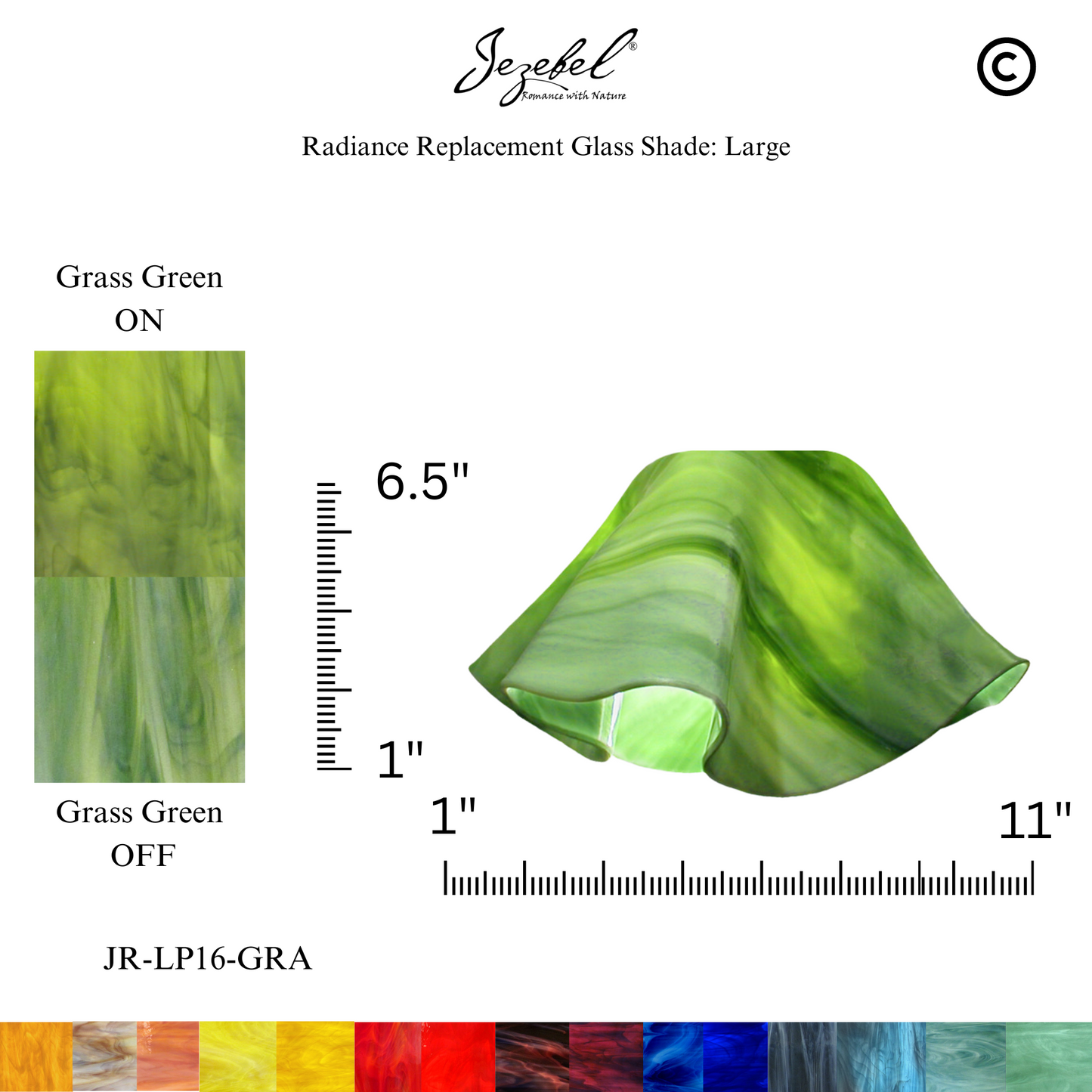 Jezebel Lily Replacement Glass, Large