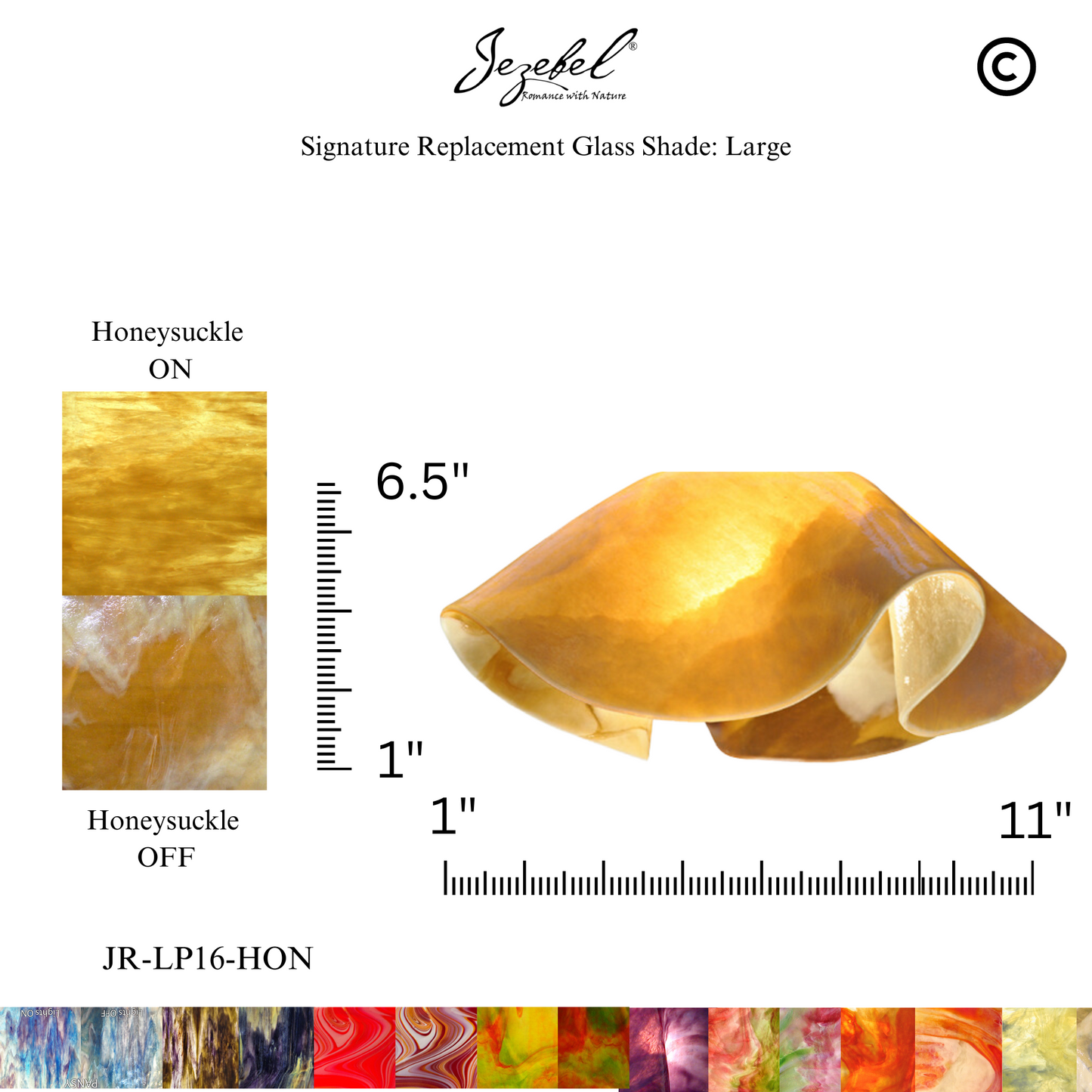 Jezebel Lily Replacement Glass, Large