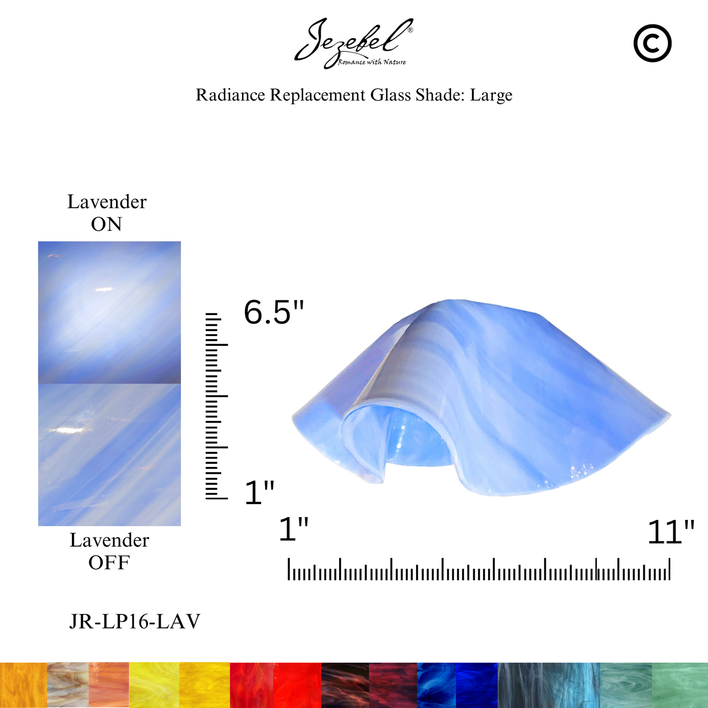 Jezebel Lily Replacement Glass, Large