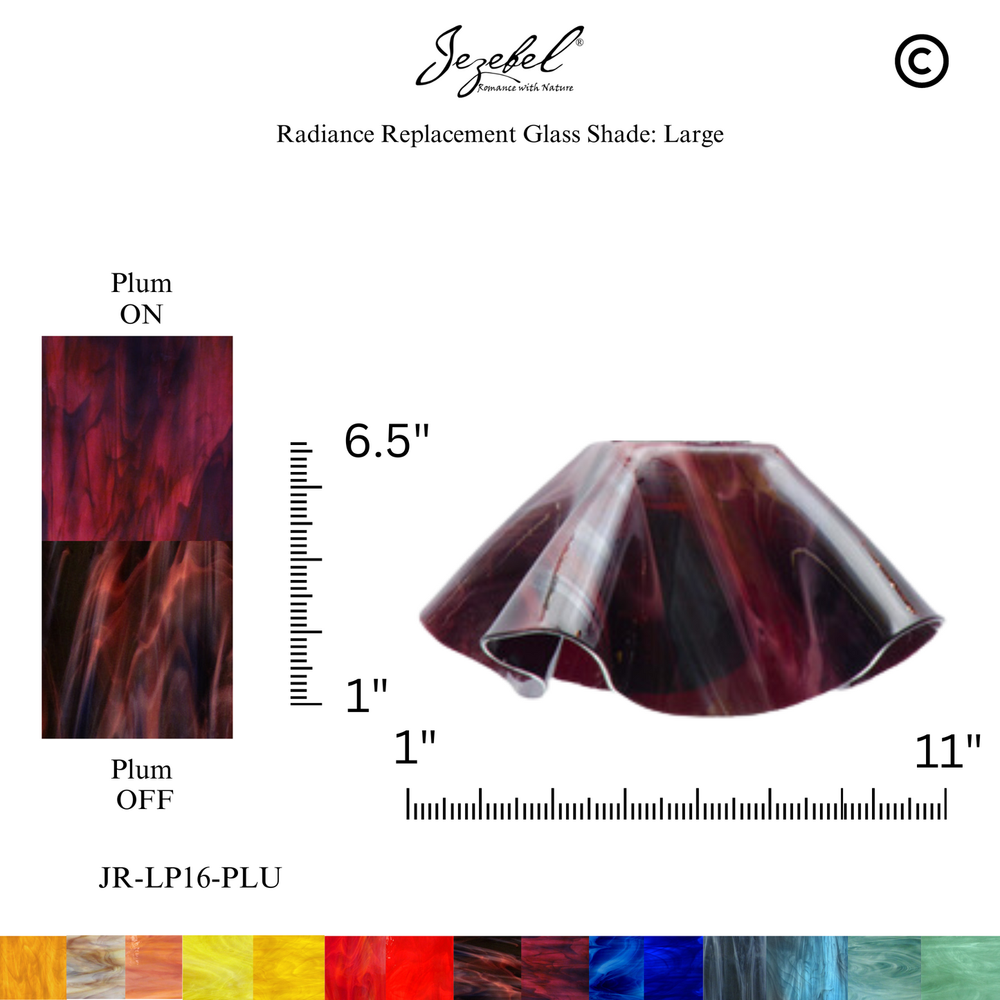 Jezebel Lily Replacement Glass, Large