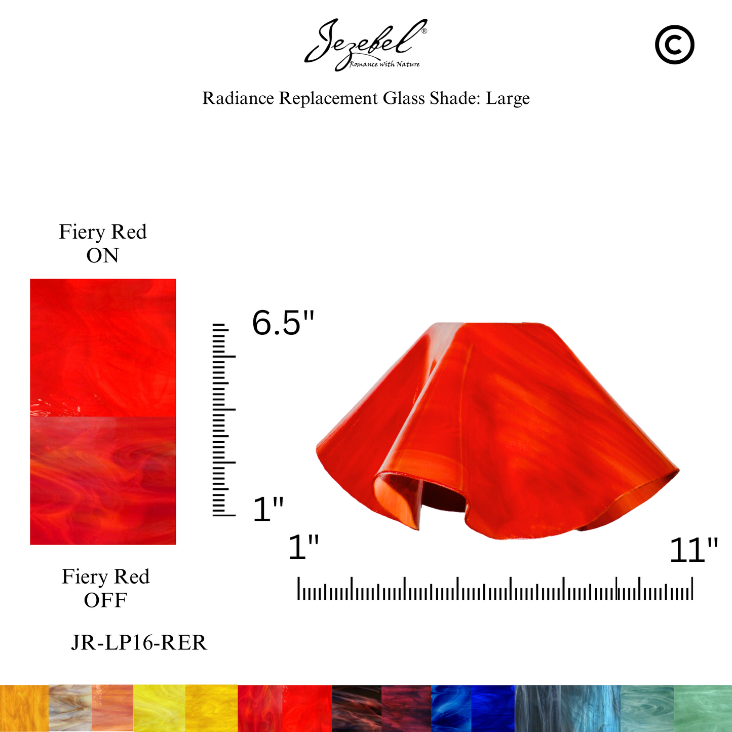 Jezebel Lily Replacement Glass, Large