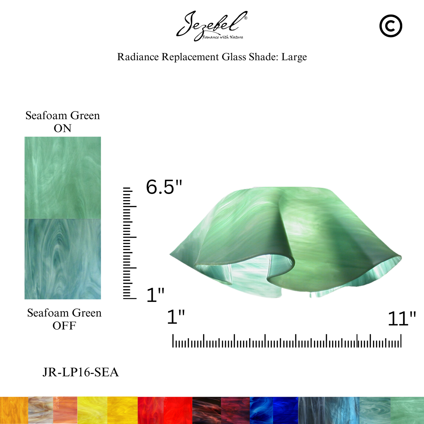 Jezebel Lily Replacement Glass, Large