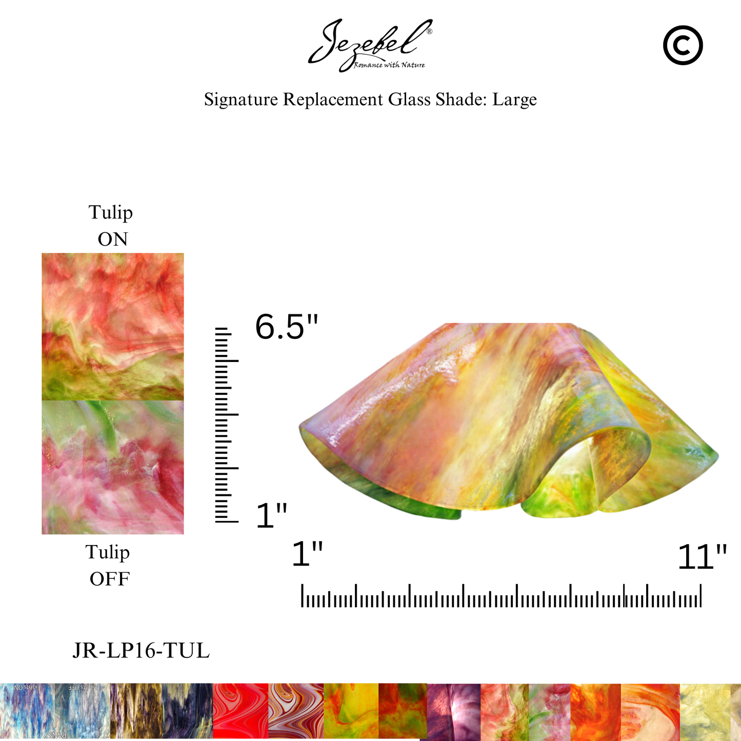 Jezebel Lily Replacement Glass, Large