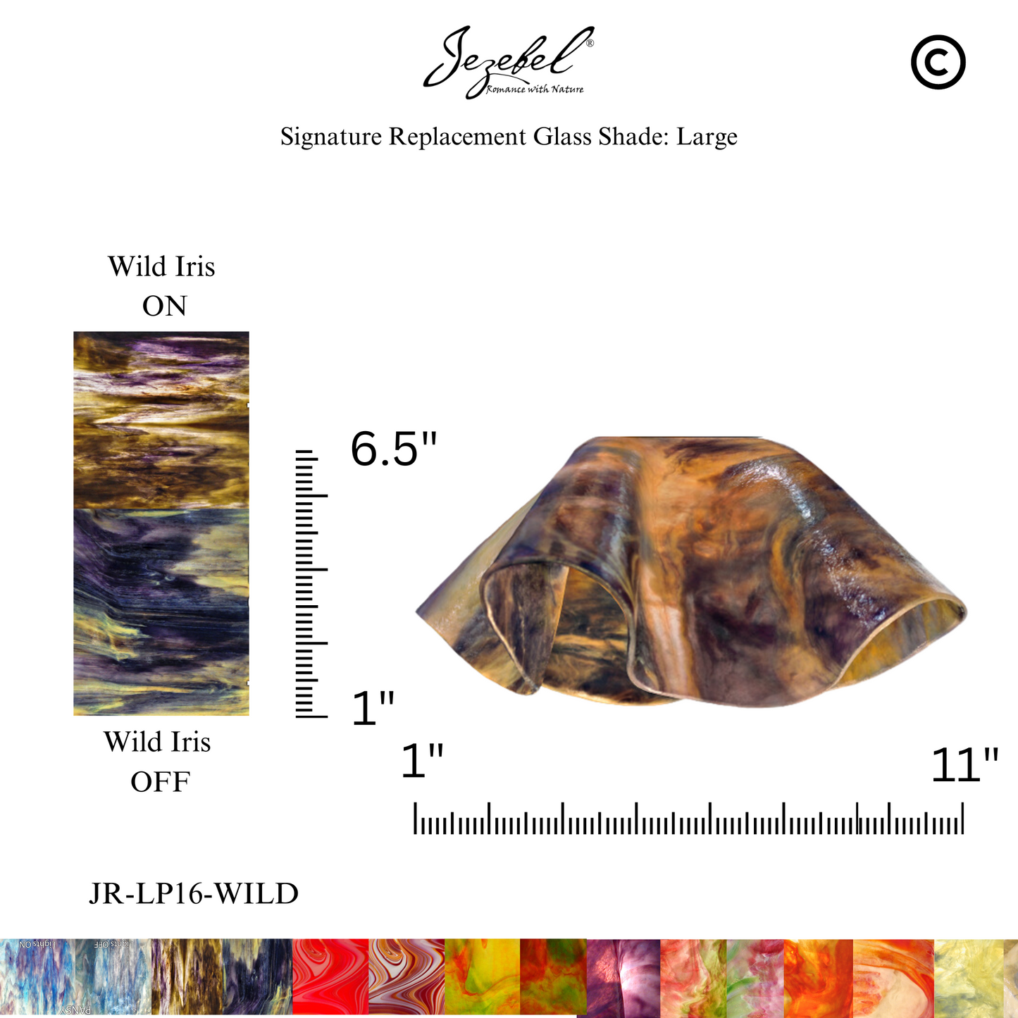 Jezebel Lily Replacement Glass, Large