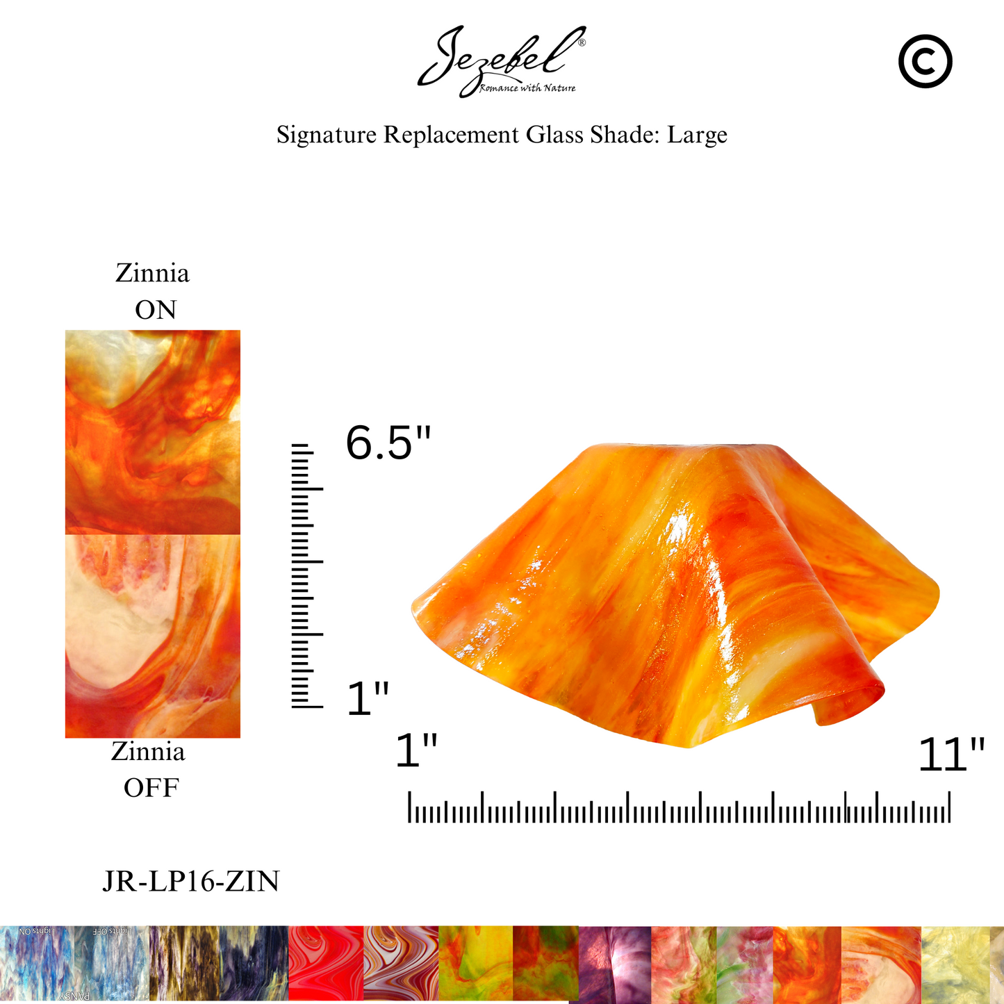 Jezebel Lily Replacement Glass, Large