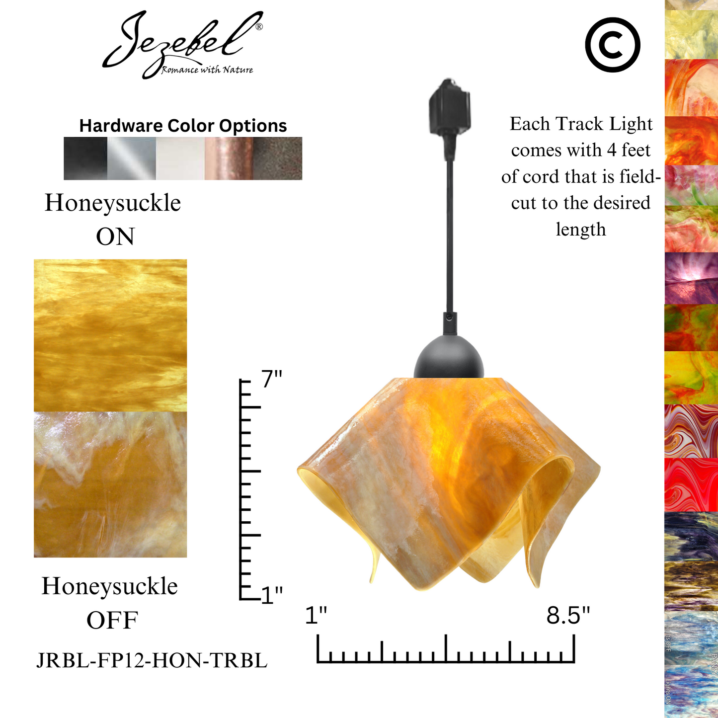 Jezebel Signature® Track Lighting Flame Pendant, Small