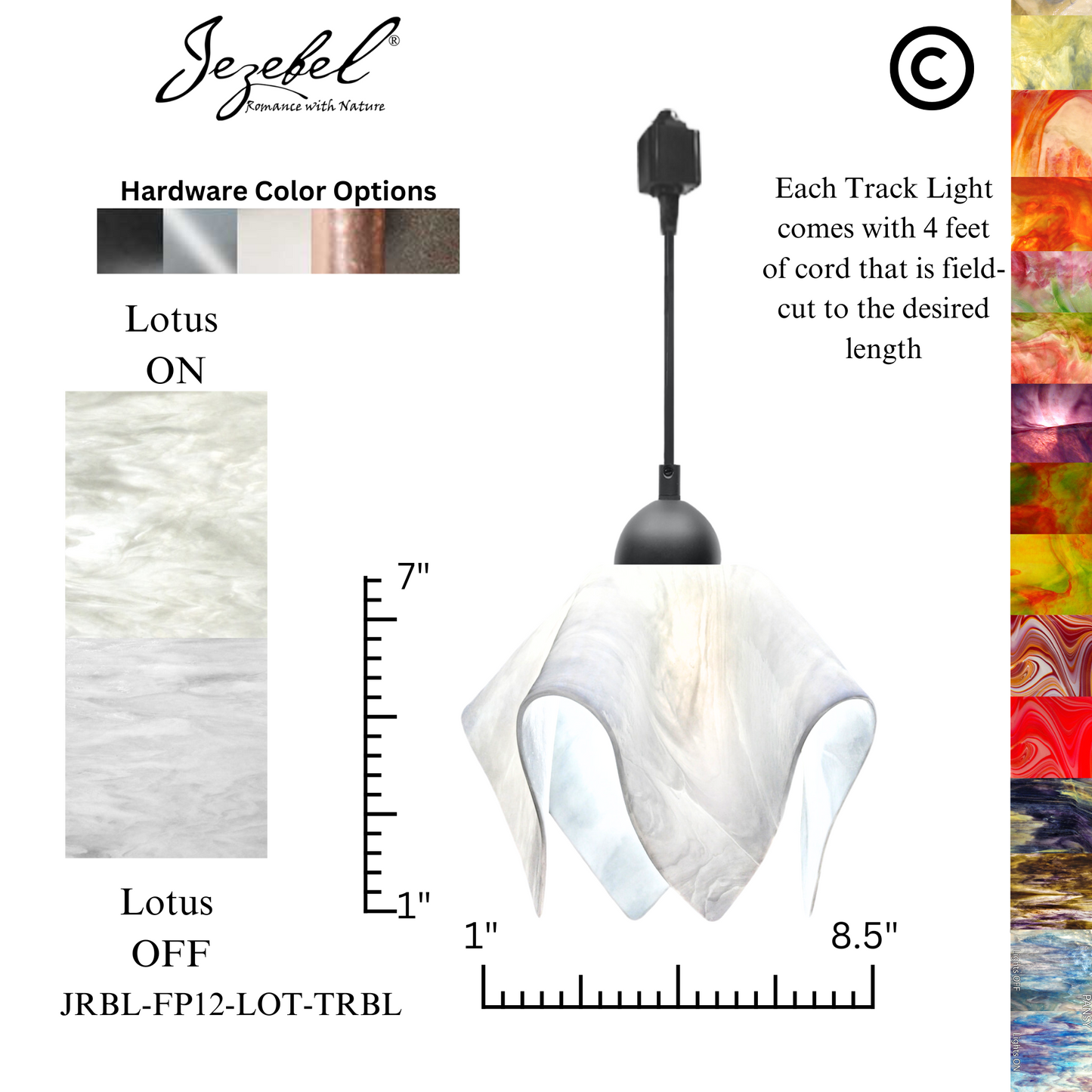 Jezebel Signature® Track Lighting Flame Pendant, Small