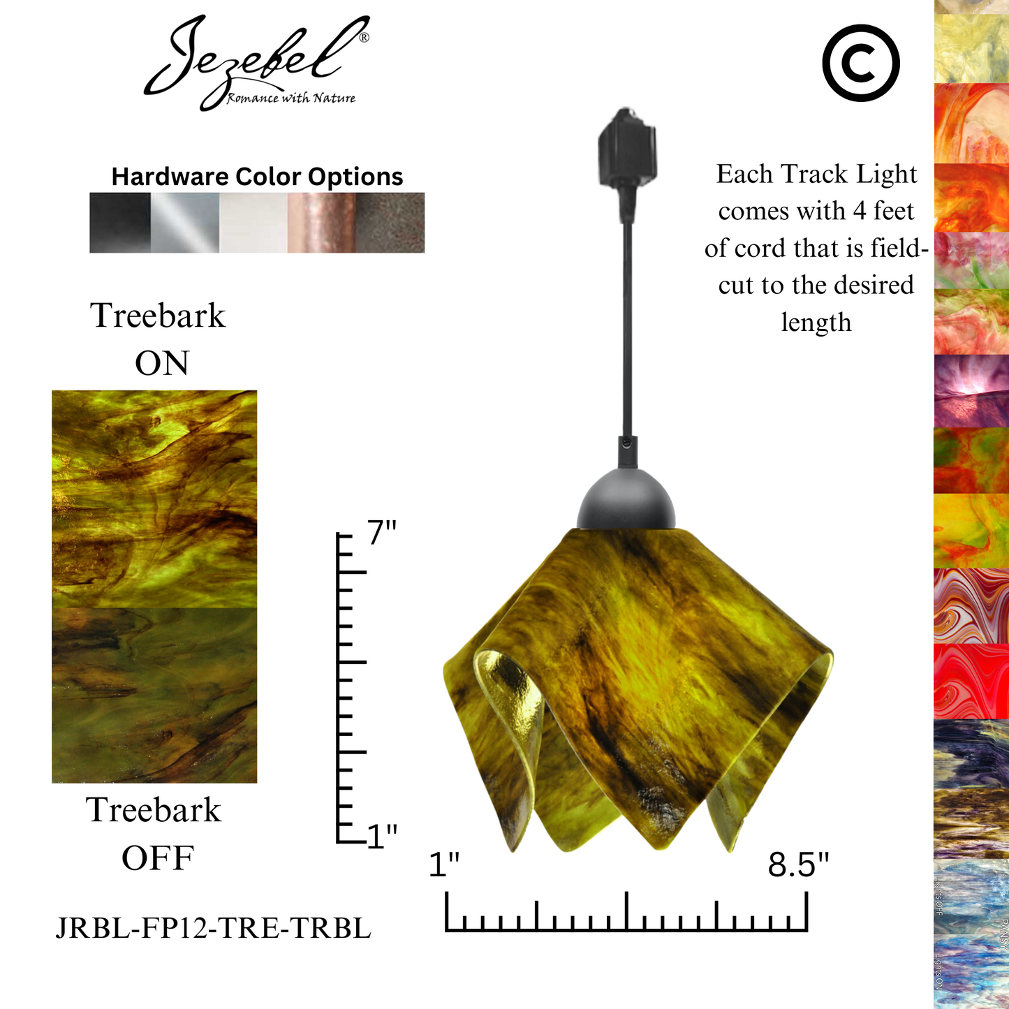 Jezebel Signature® Track Lighting Flame Pendant, Small
