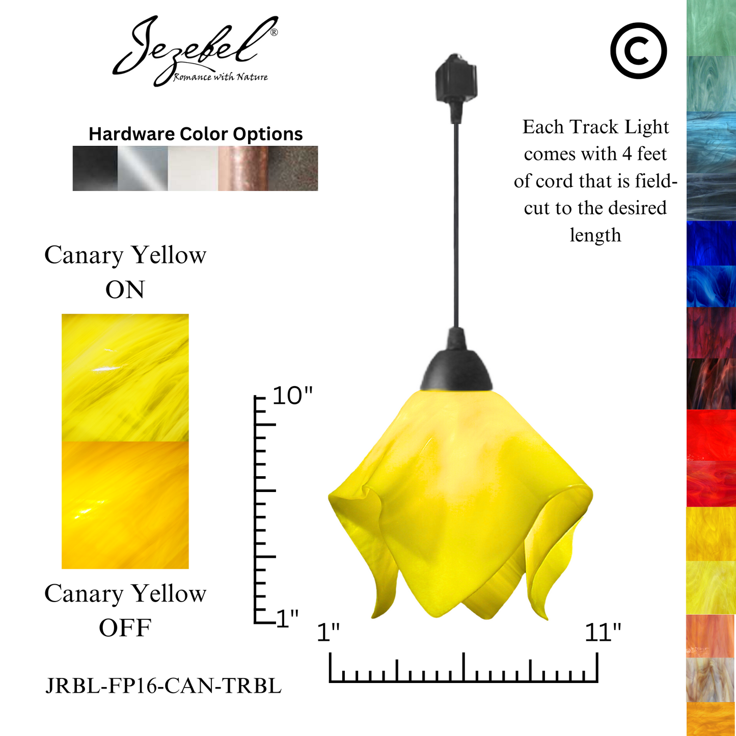 Jezebel Radiance® Track Lighting Flame Pendant, Large