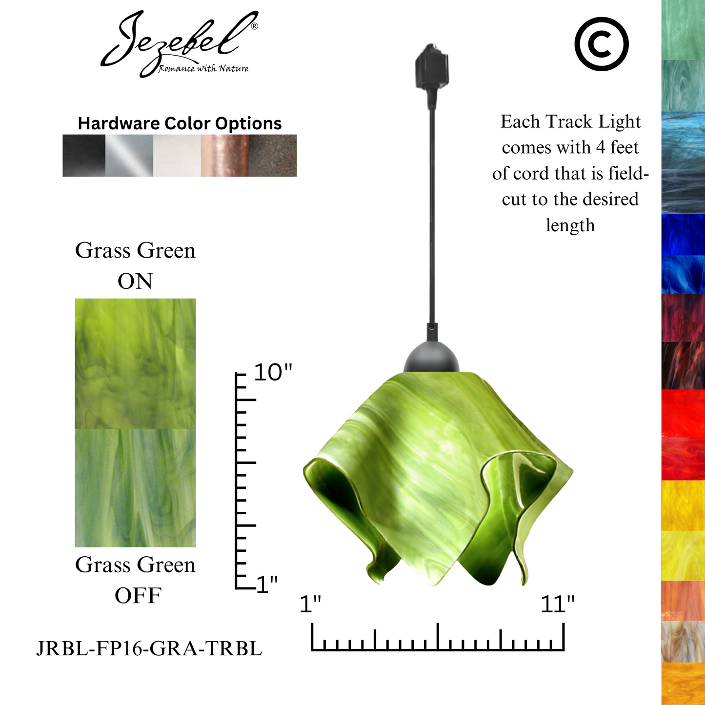 Jezebel Radiance® Track Lighting Flame Pendant, Large