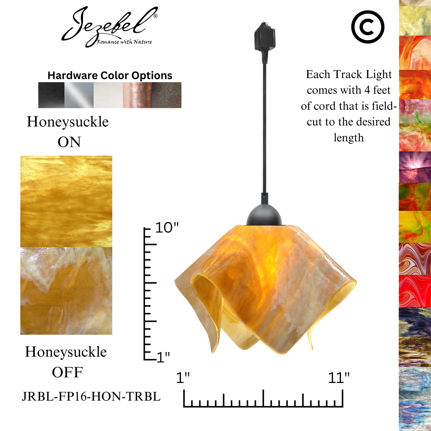 Jezebel Signature® Track Lighting Flame Pendant, Large