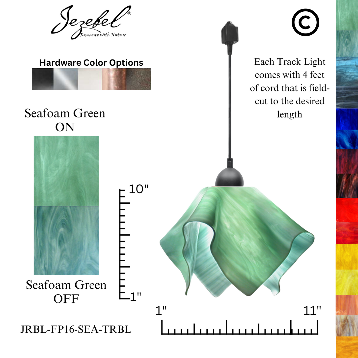 Jezebel Radiance® Track Lighting Flame Pendant, Large