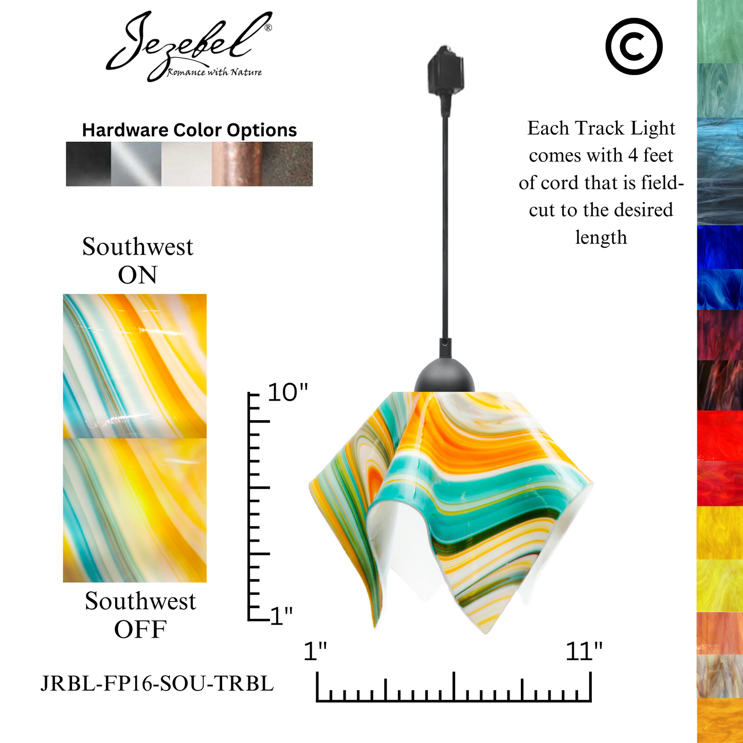 Jezebel Radiance® Track Lighting Flame Pendant, Large