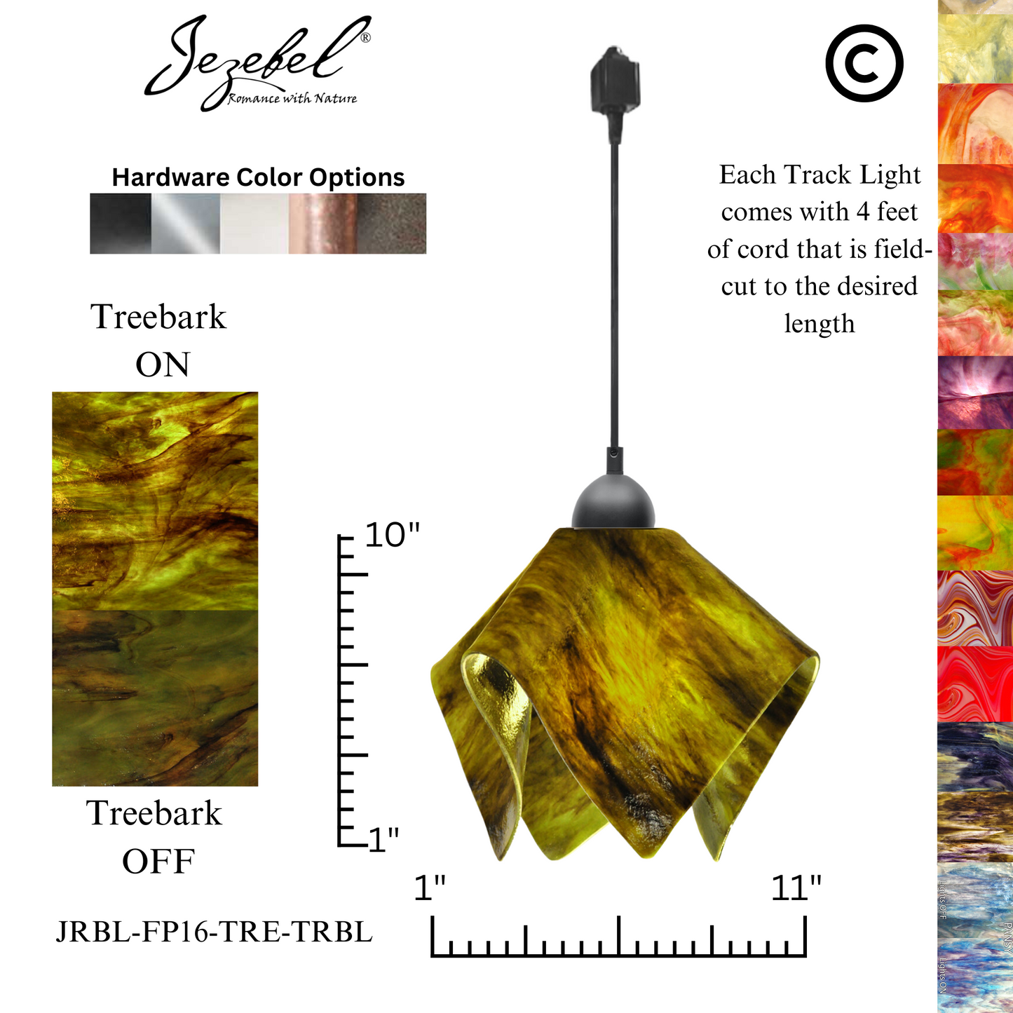 Jezebel Signature® Track Lighting Flame Pendant, Large