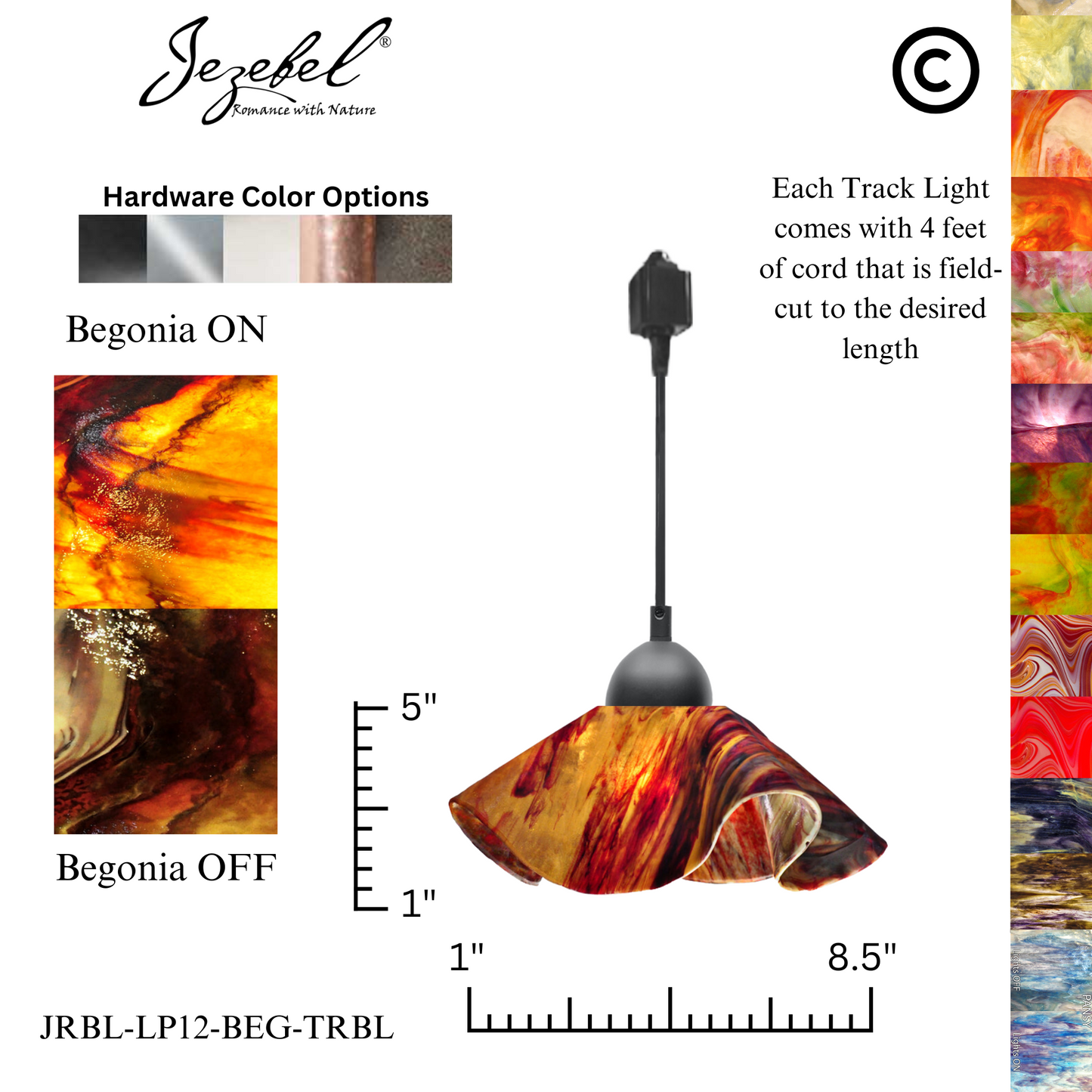 Jezebel Signature® Track Lighting Lily Pendant, Small