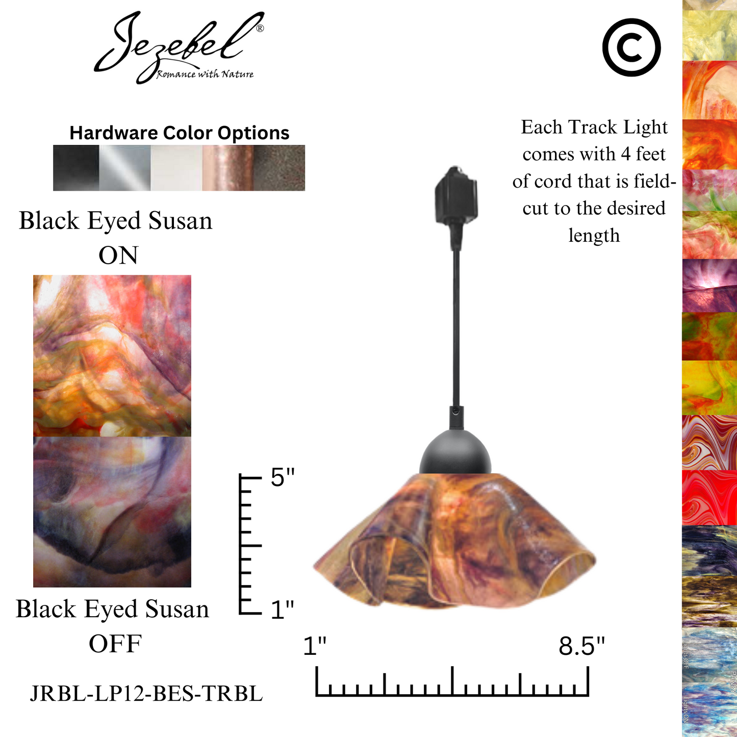 Jezebel Signature® Track Lighting Lily Pendant, Small